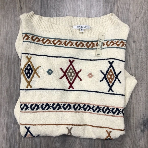 Madewell Cute Embroidered Reseda Pullover Sweater - Picture 4 of 4